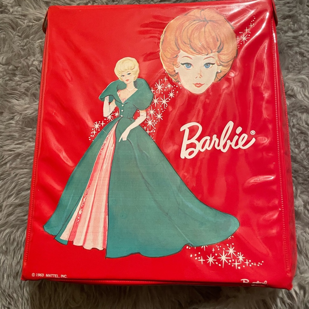 Barbie Doll Case - Red with Green Gown